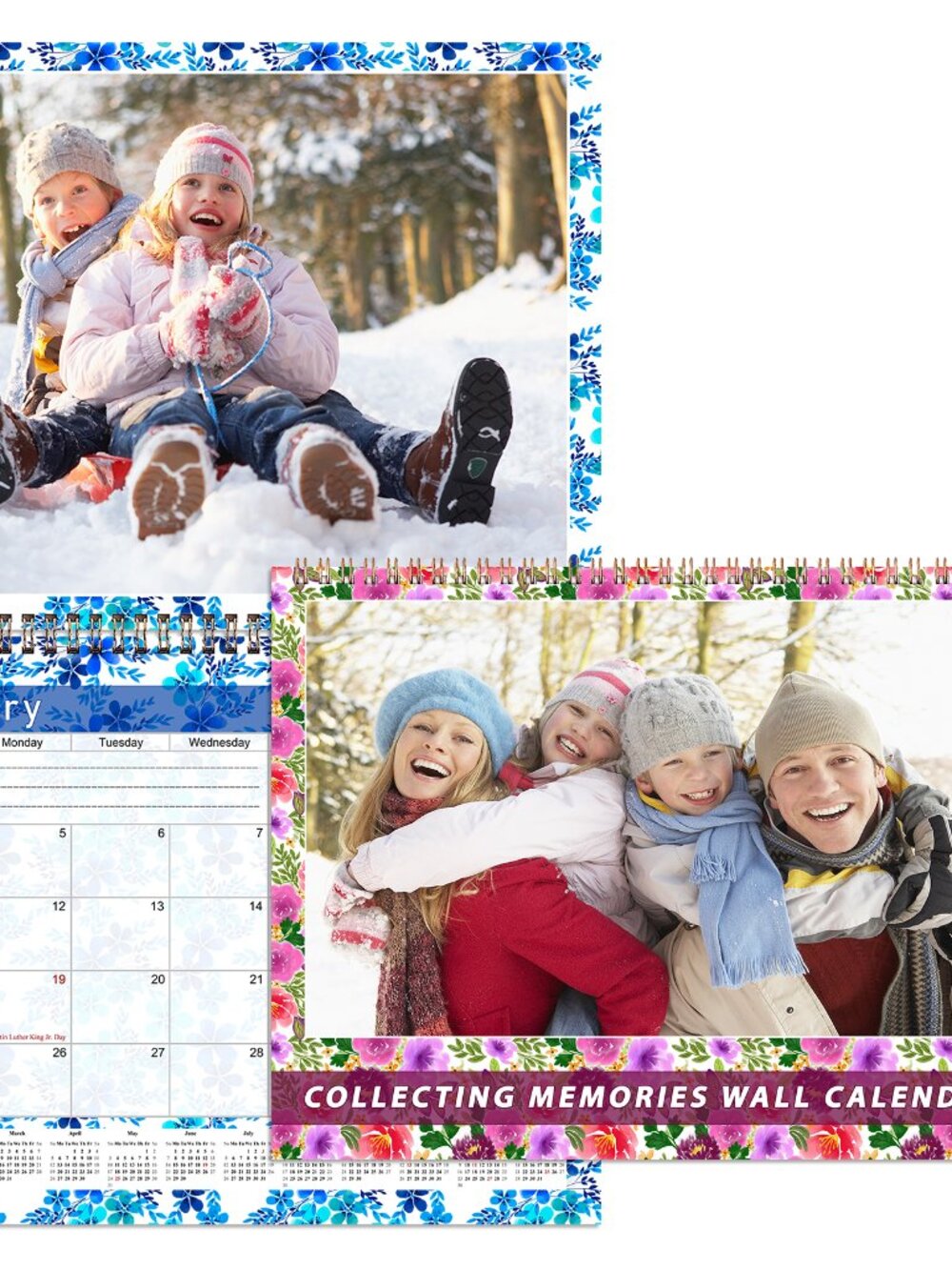 Personalized Custom 2027 Wall Calendar Spiral-bound - 12 Months. 11 x 8in. #011